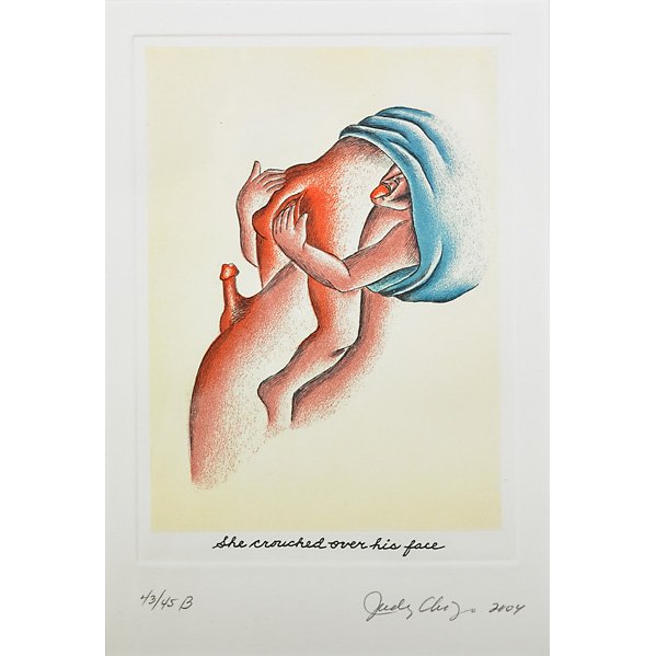 Judy Chicago (American, b. 1939): Fragments of the Delta of Venus, 2004; Nine etching and aquatints in colors (framed separately); Each signed, dated, titled and numbered 43/45 (A-I); 7 1/2" x 5 1/2" (plate) each, 9 3/8" x 6 3/8" (sig