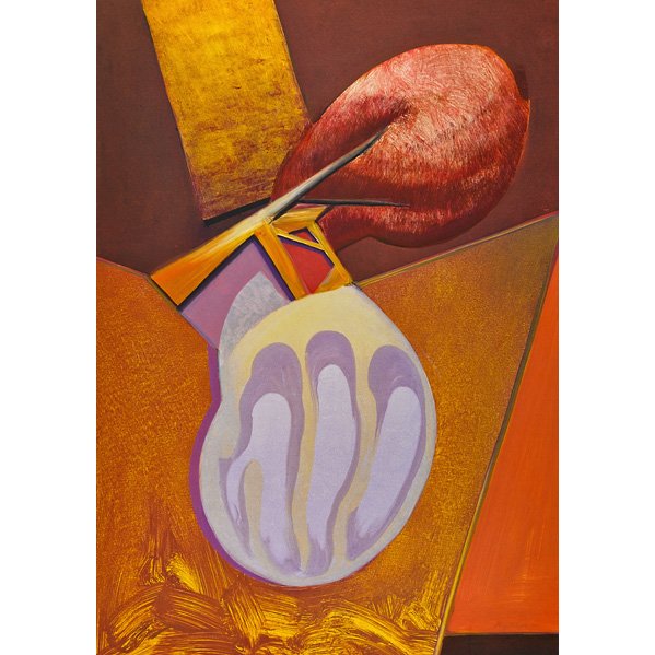 Jerry Rudquist (American, 1934-2001): Untitled, 2001; Four monoprints in colors; Each signed and dated; 45" x 32" (sheet) each; Provenance: Vermillion Limited Editions Collection, Minneapolis