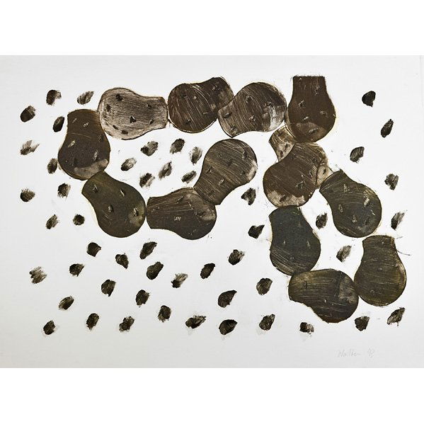 John Walker (British, b. 1939): Untitled, 1993; Monoprint; Signed and dated; 31" x 40 1/2" (sheet); Provenance: Vermillion Limited Editions Collection, Minneapolis