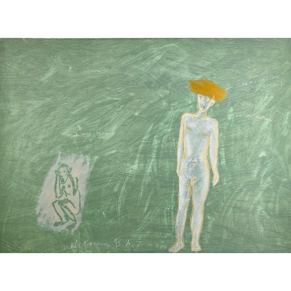 Nicolas Africano (American, b. 1948): Two works of art: Boy and Angel, 1985; Lithograph in colors; Signed, dated, titled and noted B.A.T.; 29 3/4" x 40 1/8" (sheet); Angel and Boy, 1986; Lithograph; Signed, dated, titled and noted B.A.T.;