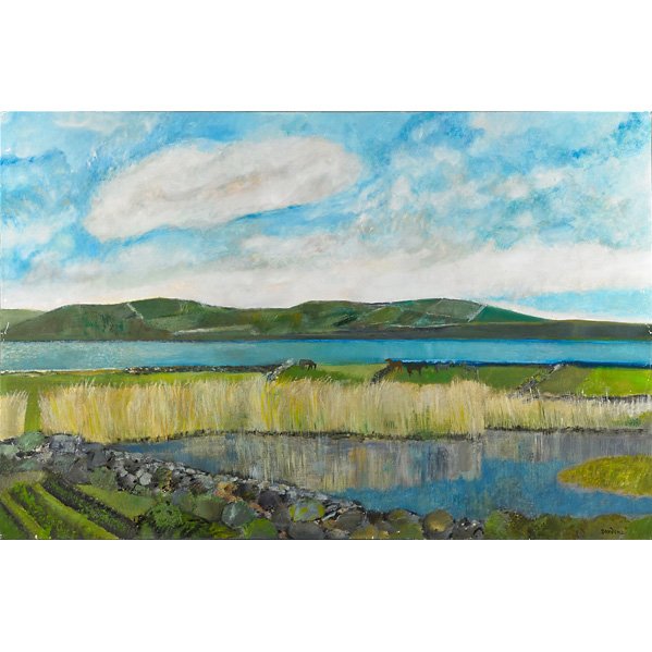 Guy Bardone (French, b. 1927): Rivage Aux Poulain; Oil on linen (framed); Signed; 57 1/2" x 38 1/4"; Provenance: Private Collection