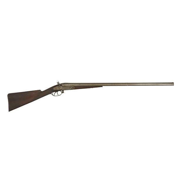 PARKER BROTHERS SHOTGUN: U" grade 12 ga. SxS damascus barrels, hammered, serial no. 15437, 1879; Marked; Barrel: 30", overall: 46 1/2