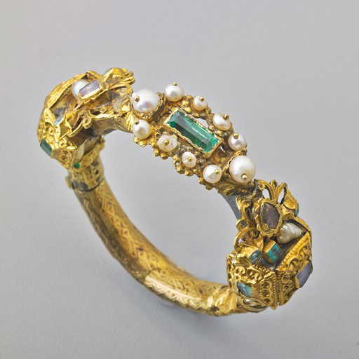 Spanish Shipwreck Salvage Gold Emerald Bracelet