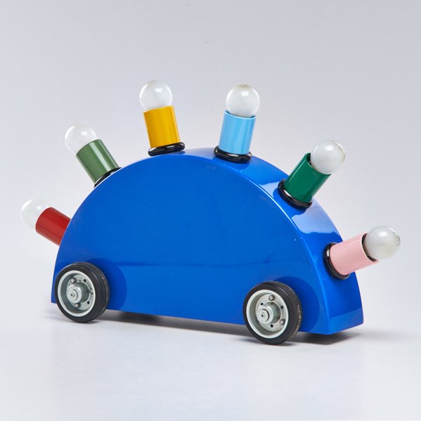 MARTINE BEDIN; MEMPHIS: Super Lamp", Italy, 1981; Fiberglass, metal, rubber; Marked Memphis Milano/M. Bedin/1981/Made in Italy9" x 23 1/4" x 3 1/2