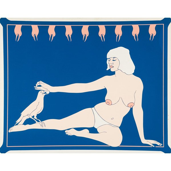 JOHN WESLEY (American, b. 1928): Two screenprints in colors; "Bird Lady," and "Maiden," both 1965; Both signed and dated; Largest: 24" x 30" (sheet)