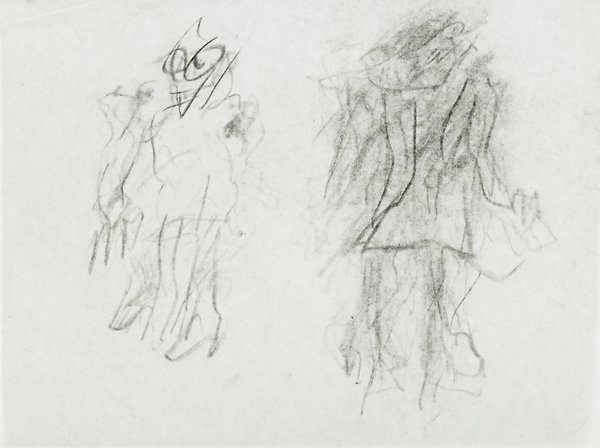 Willem de Kooning (Dutch/American, 1904-1997): Untitled; Graphite on paper (framed); 8 1/2" x 11" (sheet); Provenance: The artist; Collection of Dr. Henry Vogel; Private Collection