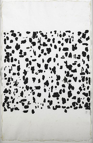 Jacqueline Humphries (American, b. 1960): Untitled, 1992; Ink on paper (framed); 17" x 10 5/8" (sheet); Provenance: Private Collection