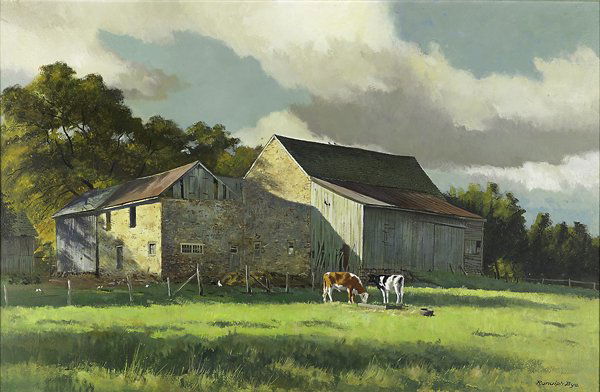 Ranulph Bye (American, 1916-2003): From the Meadow, 1968; Oil on board (framed); Signed, dated and titled; 26 1/4" x 40"; Provenance: Private Collection, New Jersey