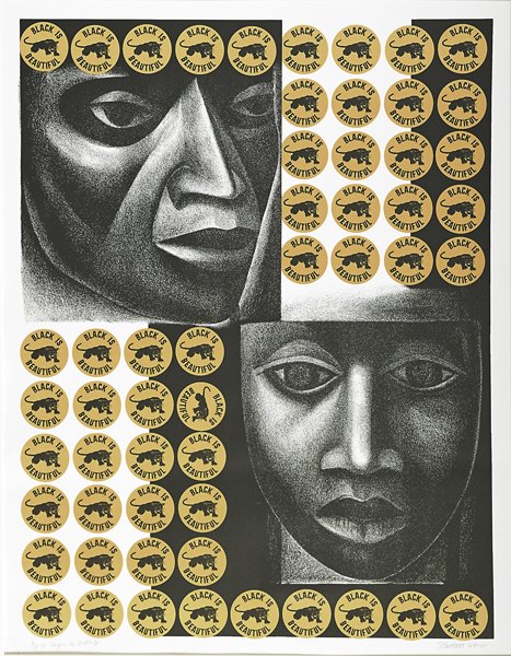 Elizabeth Catlett (American, 1915-2012): Negro es Bello II, 1969-2001; Lithograph in colors; Signed, dated, titled and numbered A/P III; 33 3/8" x 25 3/8" (sheet); Provenance: Private Collection, New Jersey