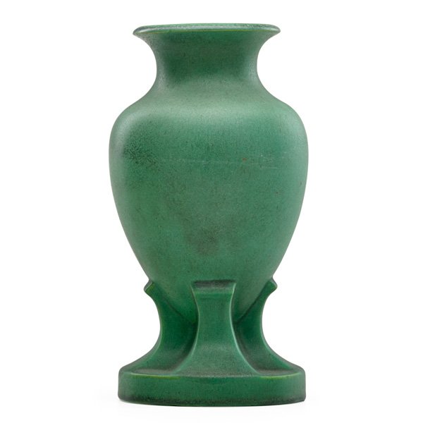 TECO Baluster vase: TECO Baluster vase, Terra Cotta, IL, ca. 1910; Stamped TECO; 9 3/4" x 5"