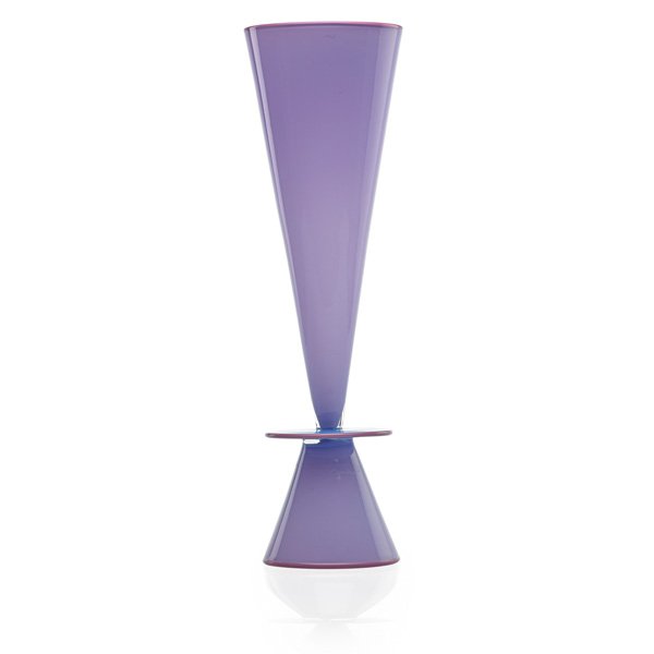 LINO TAGLIAPIETRA; THOMAS BUECHNER Glass goblet: LINO TAGLIAPIETRA (b. 1934) THOMAS BUECHNER (1926 - 2010) Blown glass goblet, Corning, NY, 1988; Signed by both artists, dated with copyright; 12 3/4" x 3 3/4"