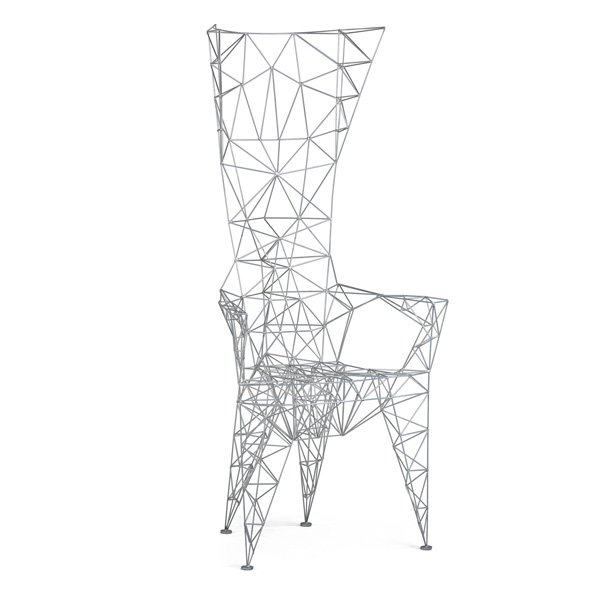 TOM DIXON; CAPPELLINI Pylon armchair: TOM DIXON (b. 1959) CAPPELLINI Pylon armchair, Italy, 1990s; Enameled steel; Unmarked; 55 1/2" x 26" x 21" Provenance: The Sullivan Estate Sale, LAMA, December 14, 2008