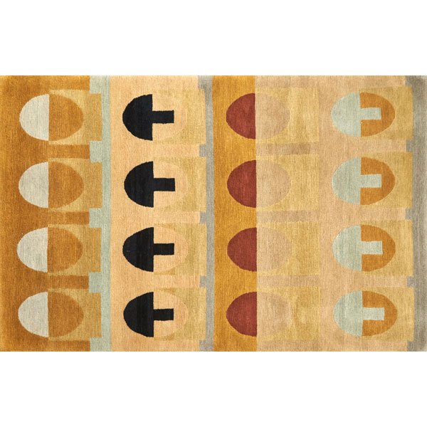 DAVID SHAW NICHOLLS: Woven area rugs: Two "Argyle" and one "Constantinople"; Superfine knotted flatweave wool; All marked; Argyles, each 36" x 51" Constantinople: 24" x 24"