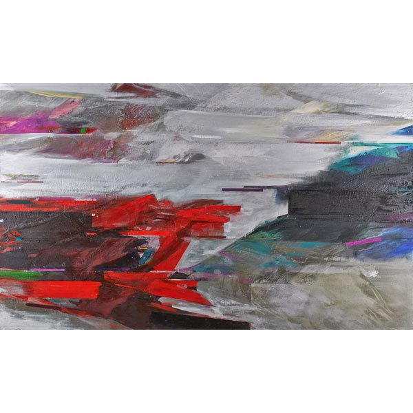 WILLIAM ENGEL (American, 20th C.): Acrylic on canvas (framed); "Untitled Landscape," 1990; Signed, dated and titled; 54" x 90"