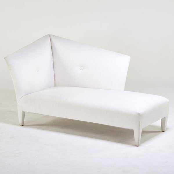 DONGHIA: Spirit" chaise lounge, USA, 1990s; Upholstery; Unmarked; 37 1/2" x 70" x 40