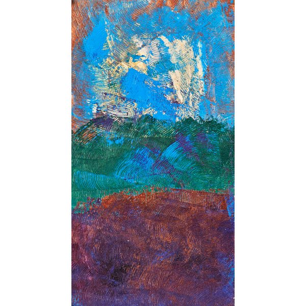 FIVE CONTEMPORARY WORKS OF ART: Abstract works in various materials; Yvon Prevel (French, b. 1943), "Gordes," 1991; Peter Chinni (American, b. 1928), 1969; Dee Jenkins (American, 20th C.); Two illegibly signed works; Largest: 36" x