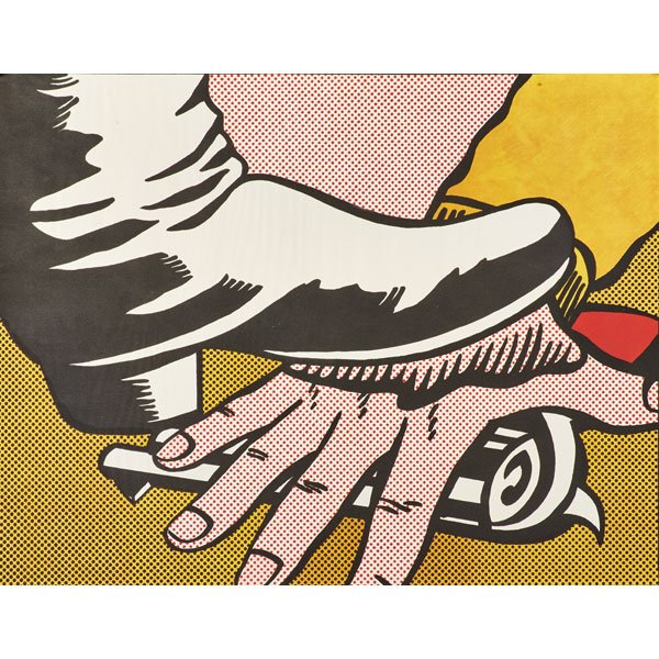 ROY LICHTENSTEIN (American, 1923-1997): Offset lithograph in colors; "Foot and Hand," 1964; 16 7/8" x 21" (sheet)