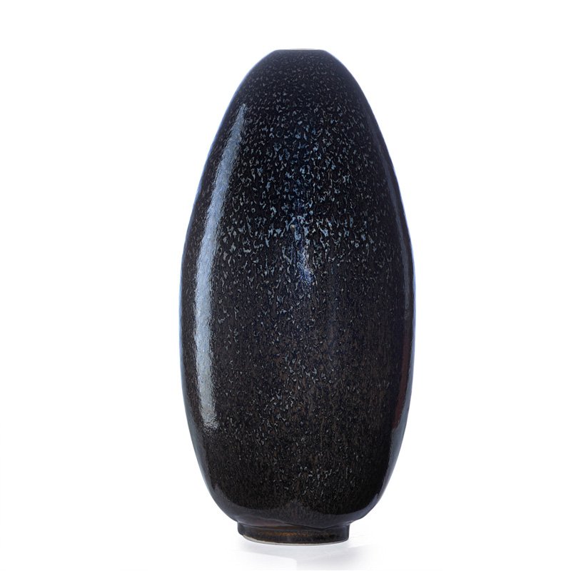 BROTHER THOMAS BEZANSON Tall porcelain vase: BROTHER THOMAS BEZANSON (1929 - 2007) Tall porcelain egg shape vase; Ichthys symbol/400/1B; 12 1/2" x 6" Note: Accompanied by a copy of The Porcelain of Brother Thomas: The Path to the Beautiful