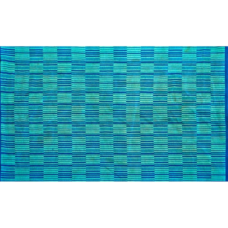 SCANDINAVIAN Hand woven wool carpet: SCANDINAVIAN Hand woven wool carpet; Unmarked; 7'2" x 4'10"