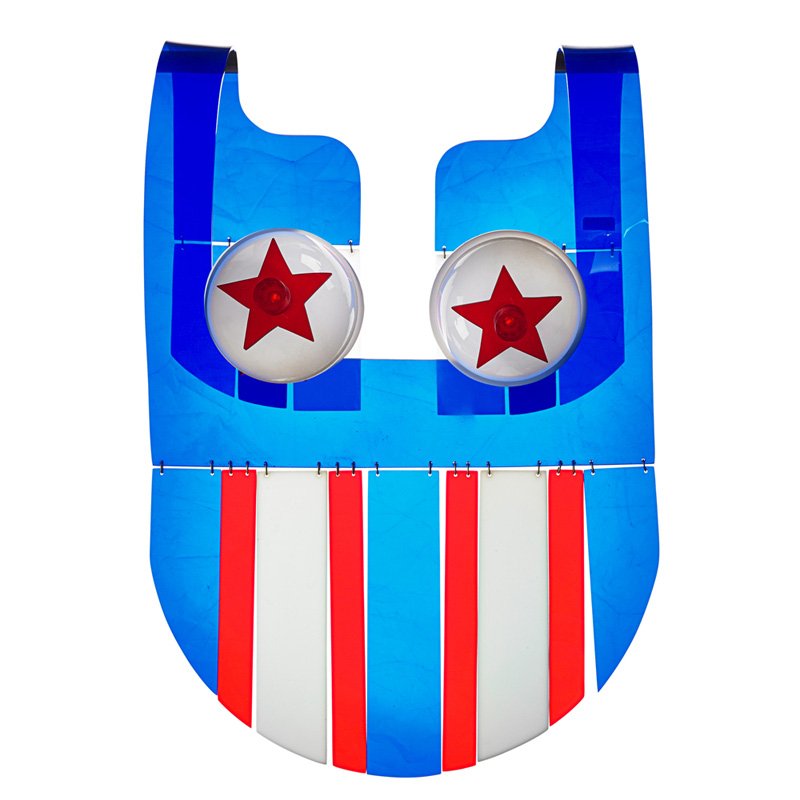 CAROLYN KRIEGMAN Kinetic neckpiece: CAROLYN KRIEGMAN (1933 - 1999) Kinetic neckpiece, USA, 1969; Acrylic, metal rings; Signed and dated; 20" x 14" x 10" Provenance: Estate of the artist