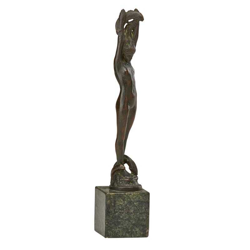 Chester Beach (American, 1881-1956): The Glint of the Sea; Bronze on marble base; Signed "Beach/(c)" with foundry stamp "Gorman Co. Foundries O F M L"; 7 5/8" high; 9 5/8" (with base); Provenance: Private Collection, New Jersey