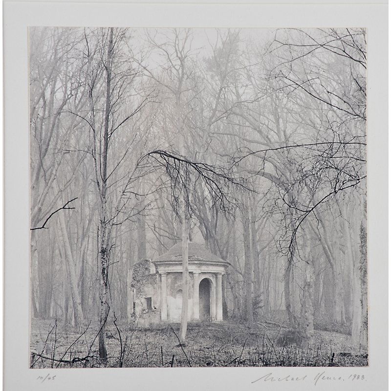 Michael Kenna (British, b. 1953): Le Desert de Retz, Study 21, France, 1998; Sepia and selenium toned silver gelatin print (framed); Signed, dated and numbered 10/45; 7 3/8" x 7 3/8" (image); Provenance: Germans van Eck Gallery, NYC;