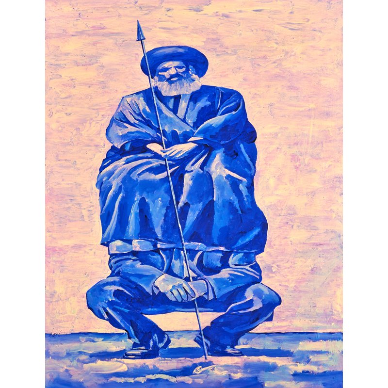 Nicky Nodjoumi (Iranian, b. 1942): Over the Top, 2004; Mixed media on paper; Signed, dated and titled; 28 1/2" x 22 1/2" (sheet); Provenance: Private Collection, New York