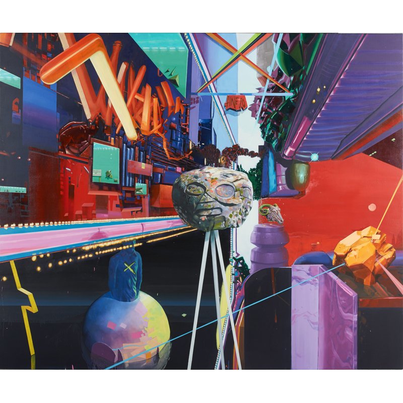 Scott Anderson (American, b. 1973): Fis^i Turo, 2005; Oil on canvas mounted to board; Signed, dated and titled; 36" x 45"; Provenance: Kavi Gupta Gallery, Chicago (label on verso); Private Collection, New York