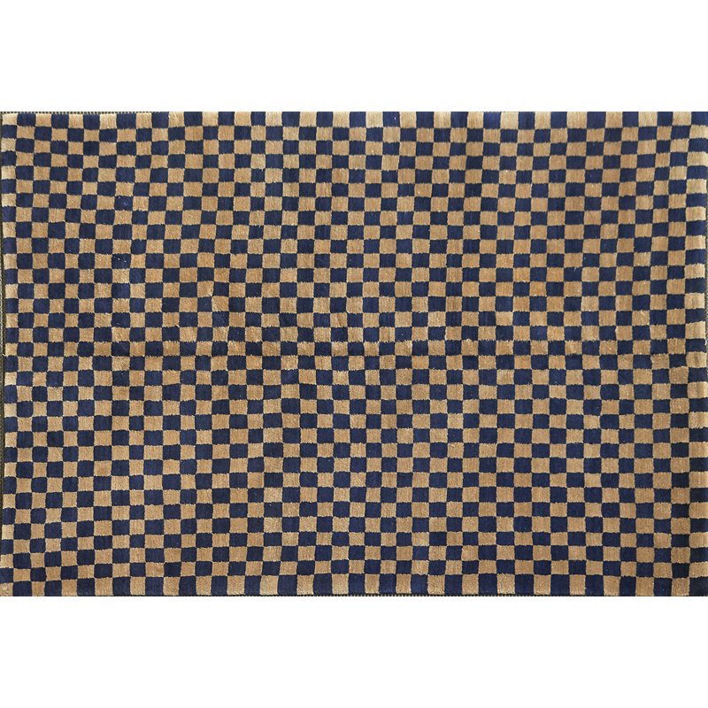 ODEGARD (Attr.): Handwoven wool area rug with all-over geometric pattern, Nepal, late 20th c; Tag label; 82" x 63"