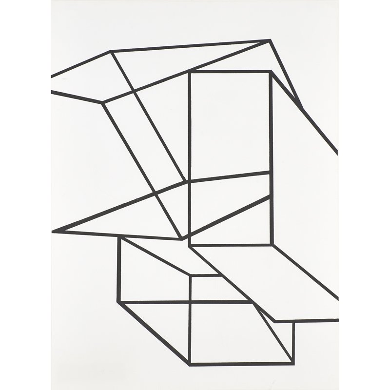 AL HELD (American, 1928-2005): Untitled lithograph (framed); Signed and numbered 57/60 on verso; 34 1/4" x 24 1/2" (sheet)