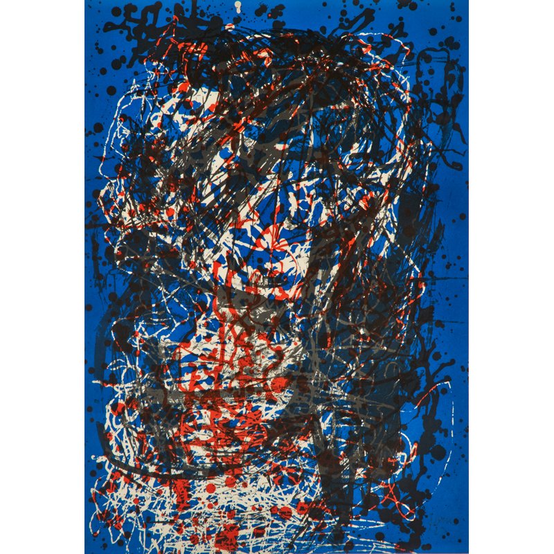 ASGER OLUF JORN (American, 1914-1973): Lithograph in colors; Untitled, 1963 (framed); Signed, dated and numbered 8/50; 24" x 17" (sight)