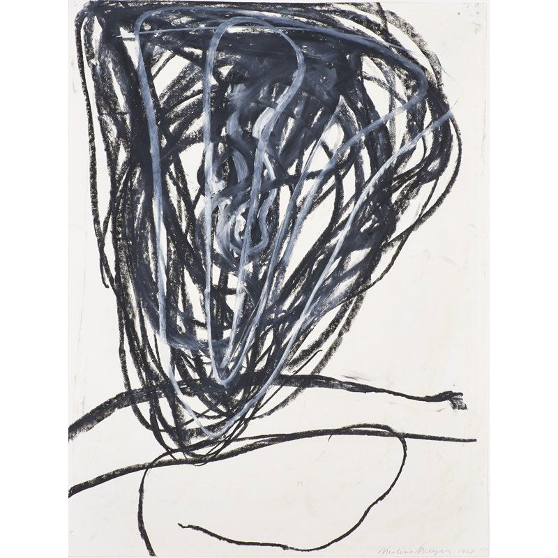 MELISSA MEYER (American, b. 1947): Oilstick on paper; "Untitled," 1987 (framed); Signed and dated; 30 1/2" x 22" (sheet)