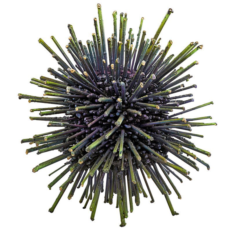 JAMES BEARDEN Harry Box: JAMES BEARDEN (b. 1964) Harry Box, Des Moines, IA, 2014 Painted steel, fused bronze Unmarked 18" x 18" Provenance available: Certificate of authenticity from the artist