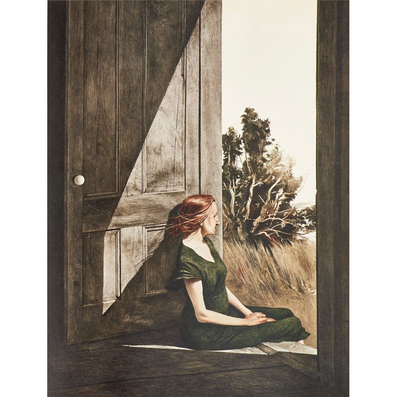 ANDREW WYETH (American,1917-2009): Portfolio of ten color collotypes; "Ten Color Reproductions of Paintings by Andrew Wyeth," 1956; Printer: Triton Press, NYC; Each: 26" x 20" (sheet)