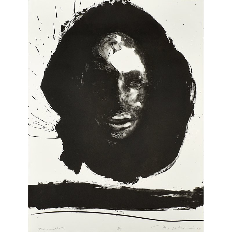 NATHAN OLIVEIRA (American, b. 1928): Lithograph; '"Face," 1967; Signed, dated, titled and numbered 68/75; Printer: Joe Zirker (blind stamp); Publisher: The artist and Felix Landau; Literature: S.119; 29 7/8" x 22 1/4" (sheet)