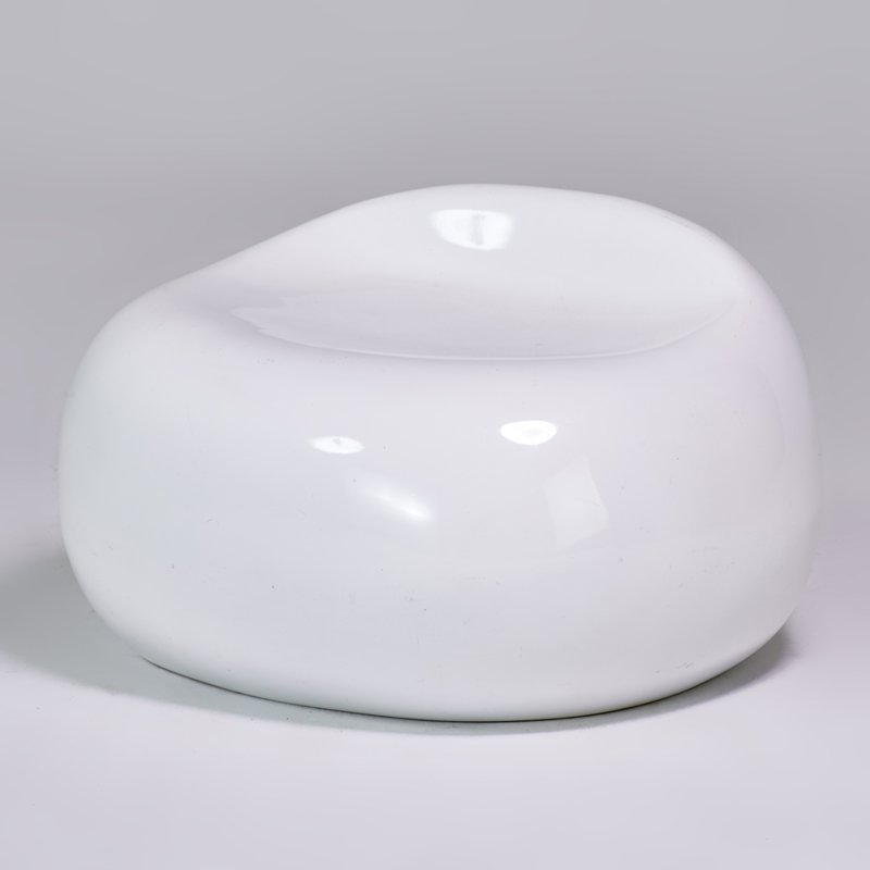 STYLE OF EERO AARNIO: Painted fiberglass stool; Unmarked; 15" x 27" x 27"