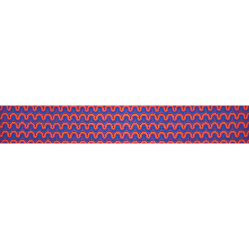 VERNER PANTON; MIRA-X AG: Four textiles in "Curve" pattern, Denmark/Switzerland, 1969; Cotton; All marked "MIRA-SPECTRUM, DESIGNED BY Verner Panton FOR MIRA-X AG"; Largest: 280" x 23"