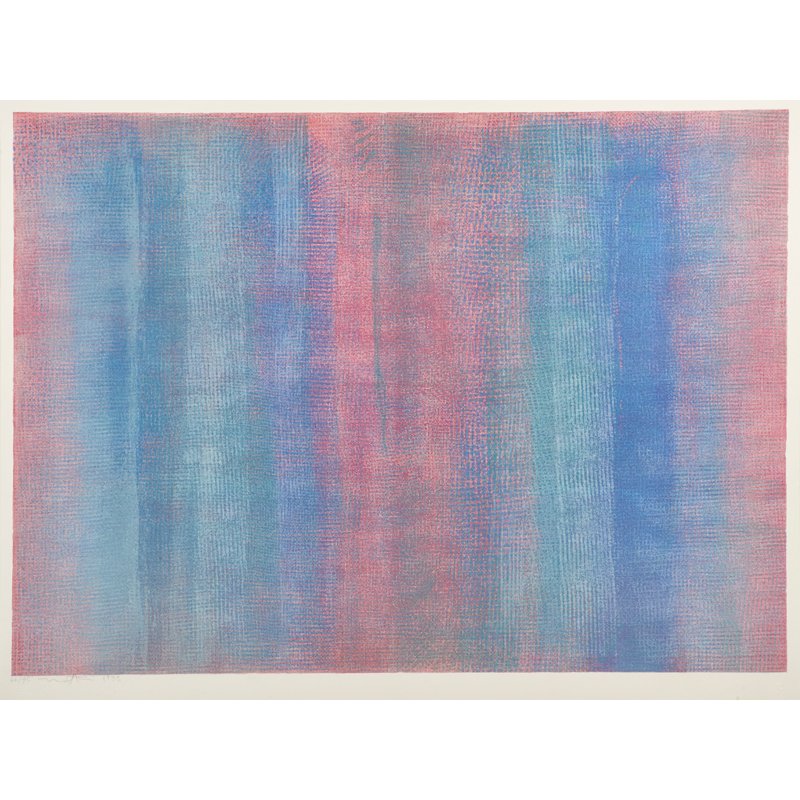 ROBERT NATKIN (American, 1930-2010): Untitled lithograph in colors on paper, 1978 (framed); Signed, dated and numbered 66/75 with Styria Studios dry stamp; 28 1/4" x 37 1/4" (sight)