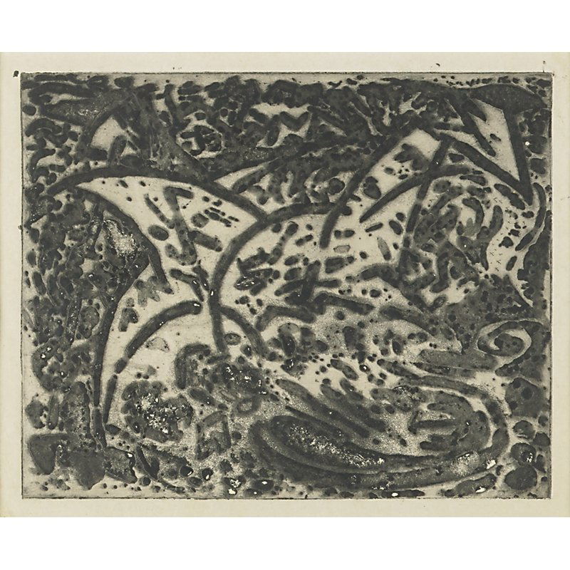 HELEN ELIZABETH PHILLIPS (American, 1913-1994): Untitled etching (framed); 10 1/4" x 13" (sheet)