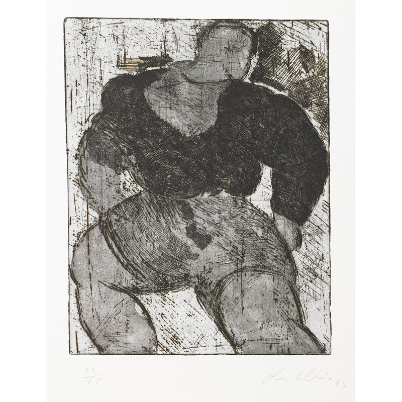 SANDRO CHIA (Italian, b. 1946): Etching and aquatint on paper; "Courageous Sailor," 1983; Signed, dated and numbered 22/25; 27 5/8" x 19" (sheet)