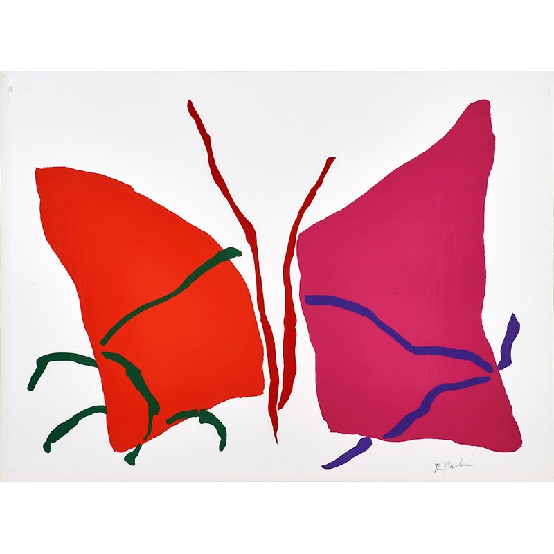 RAY PARKER (American, 1922-1990): Untitled screenprint in colors (framed); Signed; 22 1/2" x 29 7/8" (sheet)