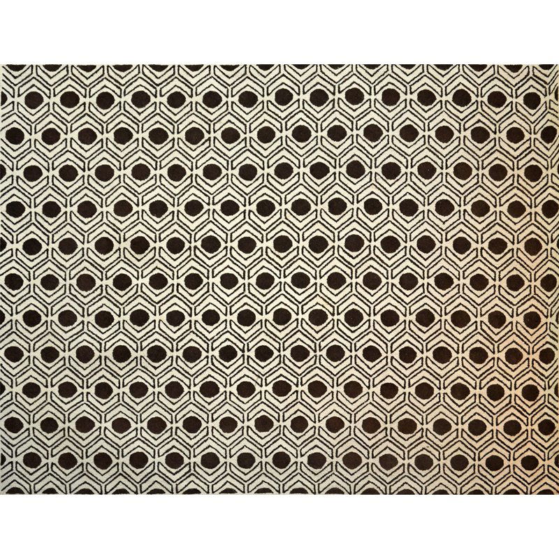 DAVID HICKS: Wool area rug; Unmarked; 83" x 72"