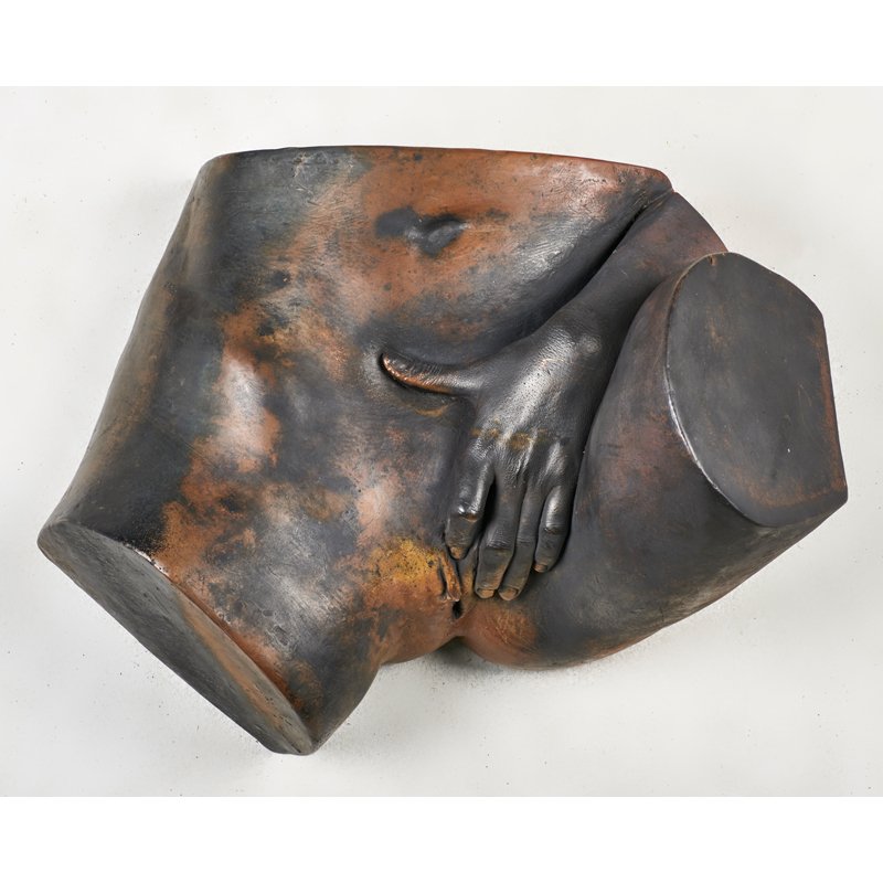 RICHARD ETTS (American, 20th c.): Bronze erotic sculpture, 1969; Signed and dated; 9 1/2" x 19" x 13 1/2"