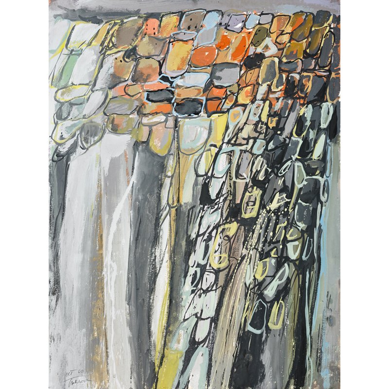 Rex Ashlock (American, 1918-1999): Two works of art: Untitled, 1960; Gouache on paper; Signed and dated; 26" x 20" (sheet); Untitled, 1962; Gouache on paper; Signed and dated; 26" x 20" (sheet); Provenance: The Rex Ashlock Trust, New Y