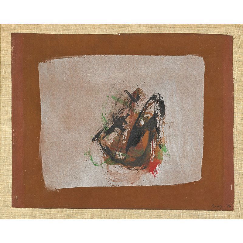Cleve Gray (American, 1918-2004): Untitled (Brown), 1976; Acrylic on canvas (framed); Signed and dated; 16 1/2" x 20 5/8"; Exhibition: Albright-Knox Art Gallery; Provenance: Betty Parsons, New York; Private Collection, New York