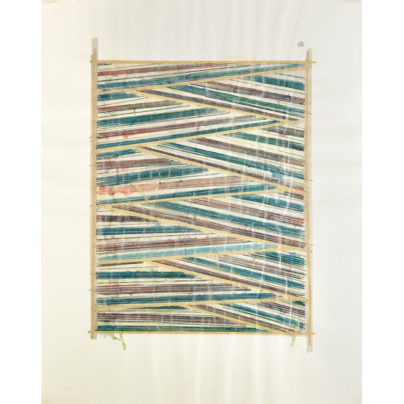 Ed Moses (American, b. 1926): Untitled (Dayton's Poster), 1972; Unique offset lithograph in colors with collage (framed); Numbered 16/20; 27" x 21" (sheet); Provenance: Private Collection, Florida