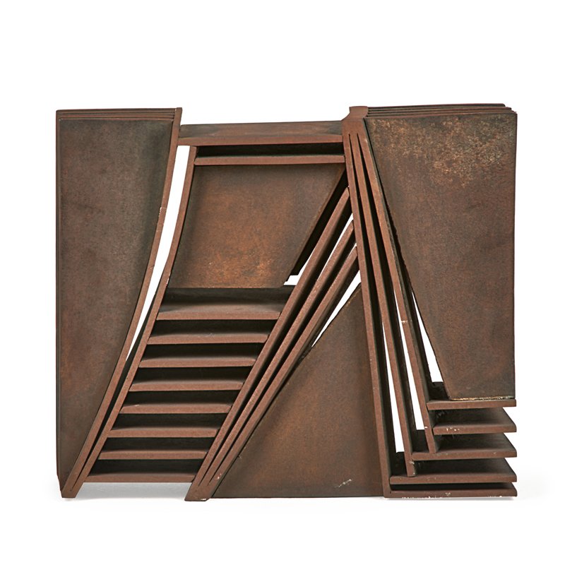 Tom Waldron (American, b. 1953): Untitled; Steel sculpture; 14 1/2" x 17 1/8" x 18 1/4"; Provenance: Private Collection, Florida