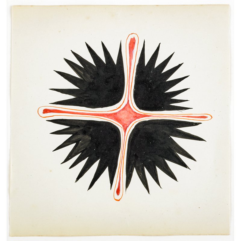 Chuck Webster (American, b. 1970): Untitled, 2005; Mixed media on paper (framed); 7 3/4" x 7 1/2" (sheet); Provenance: ZieherSmith, New York (label on verso); Private Collection, New York