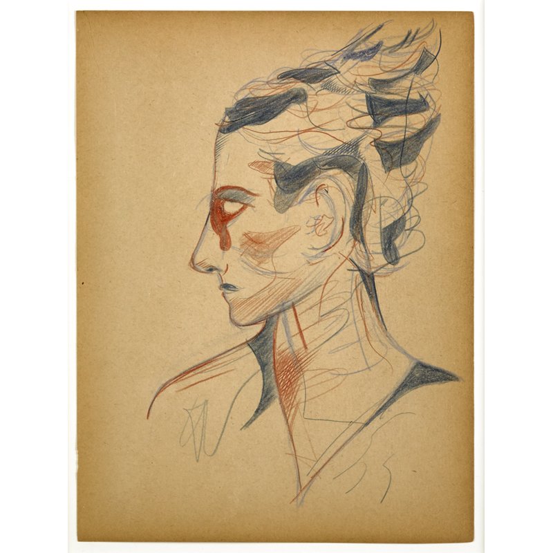 Jason Brinkerhoff (American, b. 1974): Untitled, 2011; Colored pencil on paper (framed); 9" x 6 5/8" (sheet); Provenance: ZieherSmith, New York (label on verso); Private Collection, New York