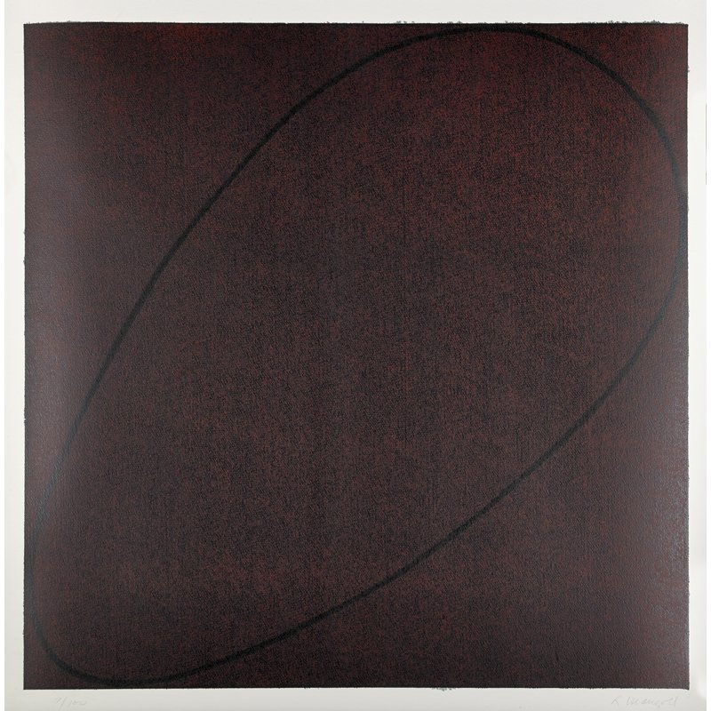 Robert Mangold (American, b. 1937): Untitled from Four x Four x Four Portfolio, 1990; Screenprint in colors; Signed, dated and numbered 7/100; 48" x 48" (sheet); Provenance: Private Collection, Florida